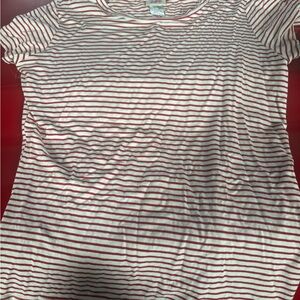 Daytrip Red and White Striped Top